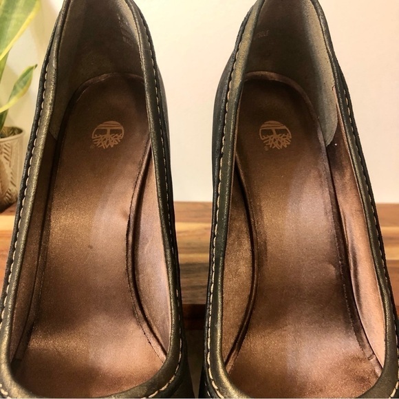 Timberland Metallic Bronze Peep Toe Wedge - Picture 6 of 10